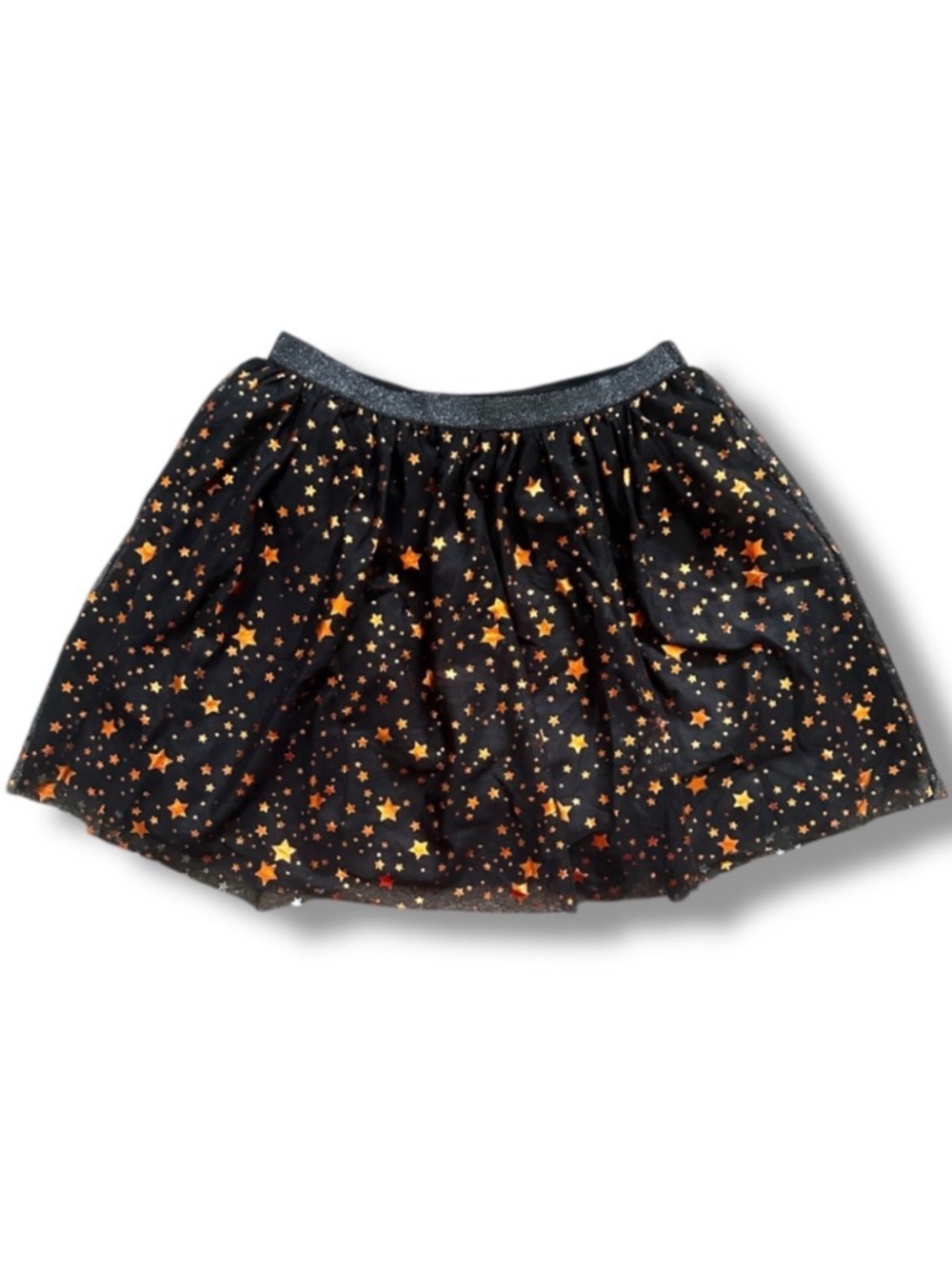 Way To Celebrate! Halloween Tutu Skirt Black Orange Stars Girls Size Large Fall